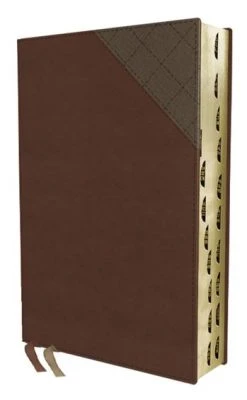 NIV Thinline Bible Leathersoft – Brown Thumb Indexed