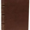 NKJV Single-Column Wide-Margin Reference Bible Brown Leathersoft -Books-Bible 211 0233 0