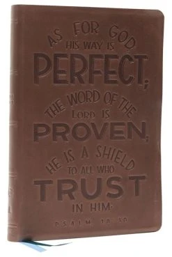 NKJV Thinline Bible, Verse Art Cover Collection, Genuine Leather , Brown