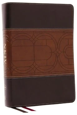 NKJV Study Bible, Leathersoft, Brown, Full-Color, Comfort Print