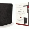 NKJV Vines Expository Bible Leathersoft, Black, Comfort Print -Books-Bible 211 0394 0