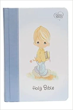 NKJV, Precious Moments Small Hands Bible, Blue, Hardcover