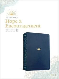 NLT Dayspring Hope & Encouragement Bible-Navy Blue LeatherLike -Books-Bible 212 0059 0