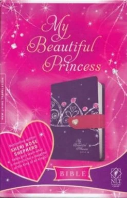 NLT2 My Beautiful Princess Bible-Purple Crown/Pink TuTone