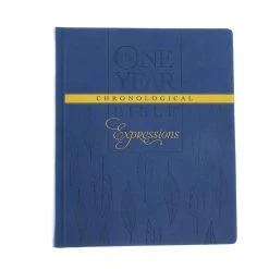 NLT2 One Year Chronological Bible Creative Expressions -Deluxe Blue Hardcover