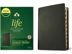 NLT Life Application Study Bible, Third Edition, Large Print Black Leather