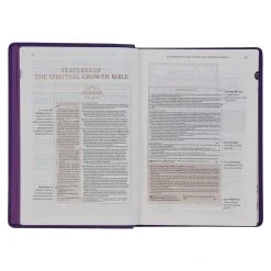 NLT Purple Faux Leather Spiritual Growth Bible 11 NLT Purple Faux Leather Spiritual Growth Bible -Books-Bible 212 0202 3