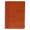 NLT Saddle Tan Faux Leather Spiritual Growth Bible -Books-Bible 212 0206 0