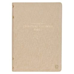 NLT Pearlescent Taupe Faux Leather Spiritual Growth Bible
