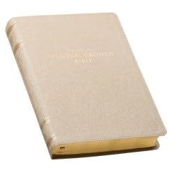 NLT Pearlescent Taupe Faux Leather Spiritual Growth Bible -Books-Bible 212 0207 2 1