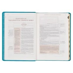 NLT Teal Faux Leather Spiritual Growth Bible -Books-Bible 212 0208 4