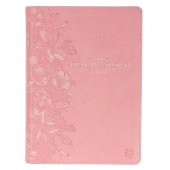 NLT Pink Faux Leather Spiritual Growth Bible