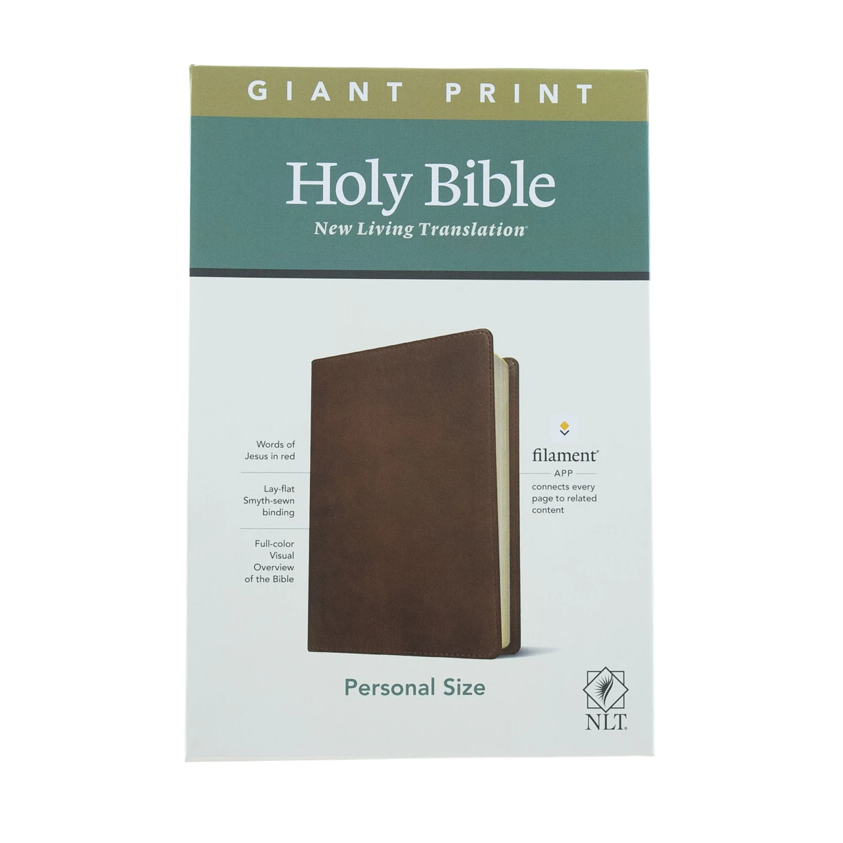 NLT Personal Size Giant Print Bible, LeatherLike, Rustic Brown 4 NLT Personal Size Giant Print Bible, LeatherLike, Rustic Brown - Image 2