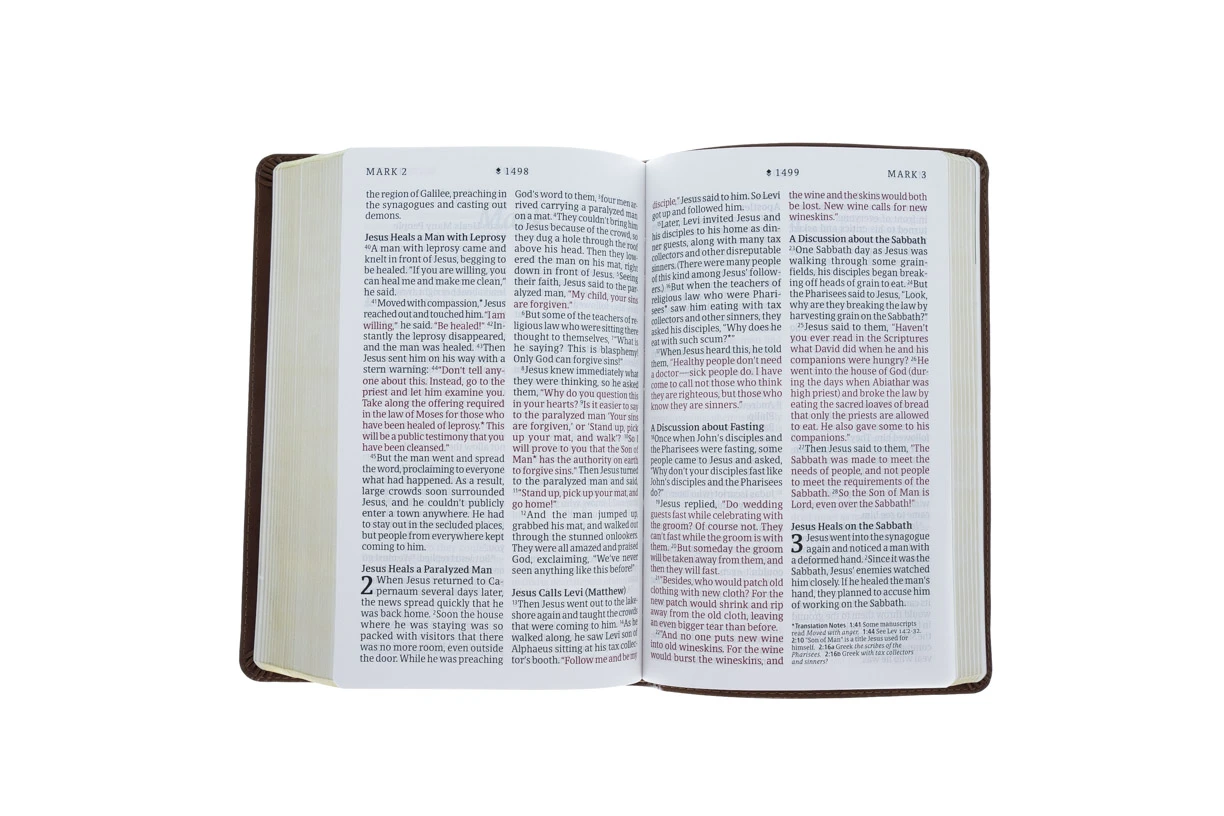 NLT Personal Size Giant Print Bible, LeatherLike, Rustic Brown 6 NLT Personal Size Giant Print Bible, LeatherLike, Rustic Brown - Image 4