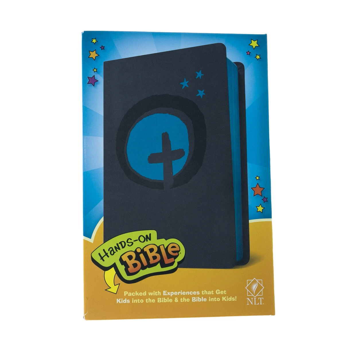 NLT Hands-On Bible Leatherlike, Dark Gray/Blue Cross 4 NLT Hands-On Bible Leatherlike, Dark Gray/Blue Cross - Image 2