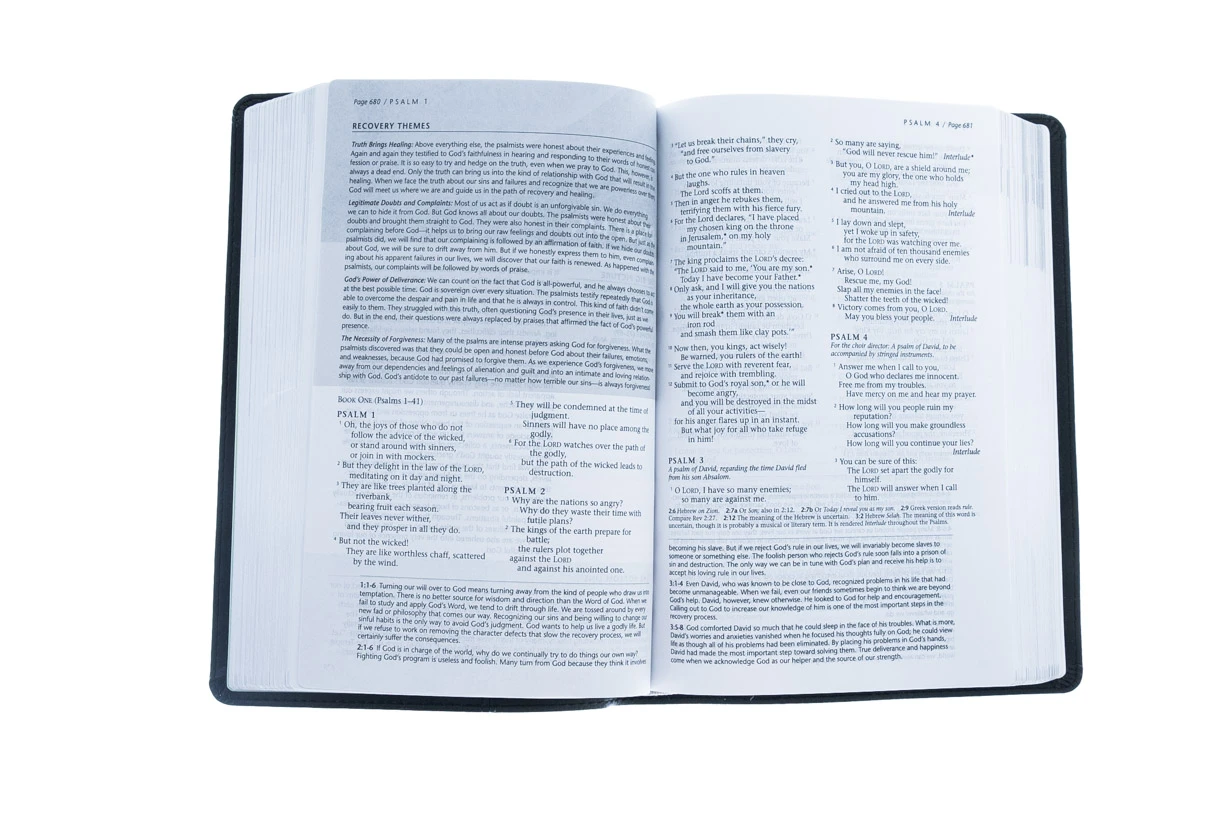 NLT Life Recovery Bible, Second Edition, Personal Size Leatherlike, Black/Onyx 7 NLT Life Recovery Bible, Second Edition, Personal Size Leatherlike, Black/Onyx - Image 5