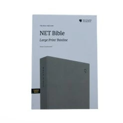 NET Bible, Thinline Large Print, Leathersoft, Stone, Thumb Indexed -Books-Bible 221 0008 1