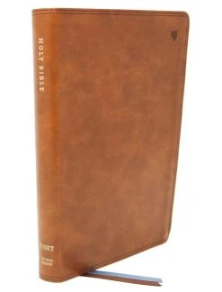 NET Bible, Thinline, Leathersoft, Brown, Thumb Indexed